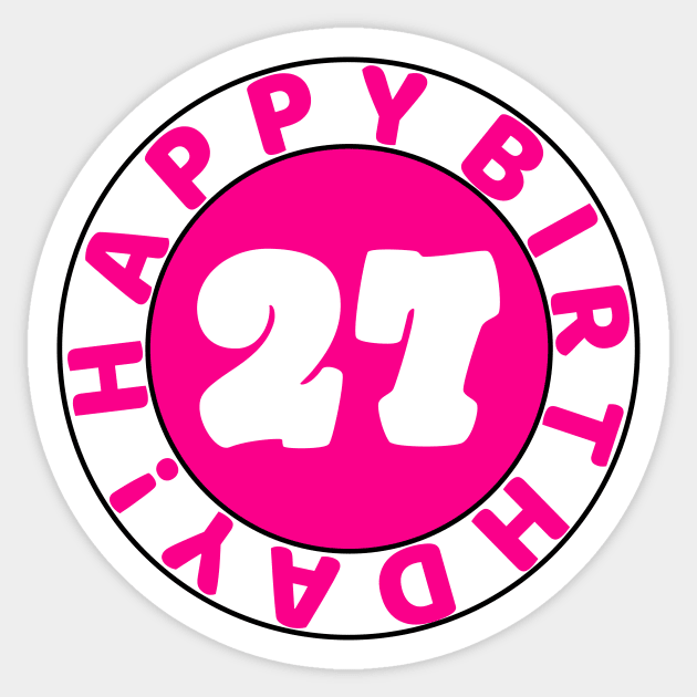 Happy 27th Birthday Sticker by colorsplash